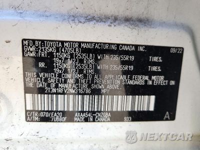 Zdjęcie 14 z 14 samochodu: 2022 TOYOTA RAV4 LIMITED VIN:2T3N1RFV2NW316786 - miniatura