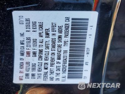Zdjęcie 12 z 12 samochodu: 2013 HONDA ACCORD EXL VIN:1HGCR2F88DA251796 - miniatura