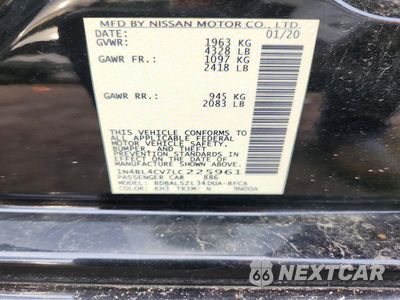 Zdjęcie 12 z 12 samochodu: 2020 NISSAN ALTIMA SR VIN:1N4BL4CV7LC225961 - miniatura
