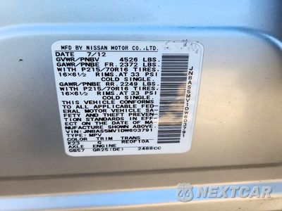 Zdjęcie 13 z 13 samochodu: 2013 NISSAN ROGUE S VIN:JN8AS5MV1DW603791 - miniatura