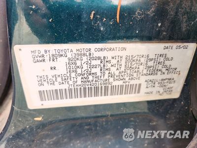 Zdjęcie 13 z 13 samochodu: 2002 TOYOTA RAV4 BASE VIN:JTEHH20V420169892 - miniatura