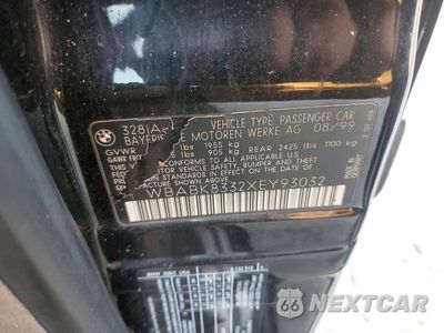 Zdjęcie 12 z 12 samochodu: 1999 BMW 328 IC AUTOMATIC VIN:WBABK8332XEY93032 - miniatura