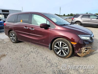 Czwarte zdjęcie samochodu z boku: 2019 HONDA ODYSSEY ELITE VIN:5FNRL6H95KB098886 - miniatura