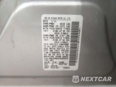 Zdjęcie 13 z 13 samochodu: 2012 NISSAN ROGUE S VIN:JN8AS5MV4CW388678 - miniatura