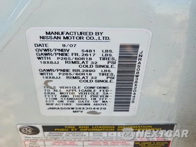 Zdjęcie 13 z 13 samochodu: 2008 INFINITI FX35 BASE VIN:JNRAS08W38X204429 - miniatura