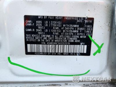 Zdjęcie 12 z 12 samochodu: 2017 SUBARU OUTBACK 2.5I LIMITED VIN:4S4BSANC3H3252519 - miniatura