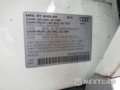 Zdjęcie 14 z 14 samochodu: 2019 AUDI Q5 PREMIUM PLUS VIN:WA1BNAFY6K2123526 - miniatura