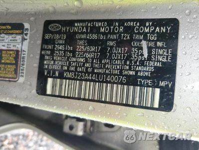 Zdjęcie 13 z 13 samochodu: 2020 HYUNDAI TUCSON SE VIN:KM8J23A44LU140076 - miniatura