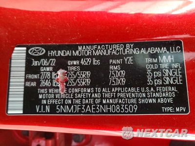Zdjęcie 13 z 13 samochodu: 2022 HYUNDAI TUCSON SEL VIN:5NMJF3AE3NH083509 - miniatura