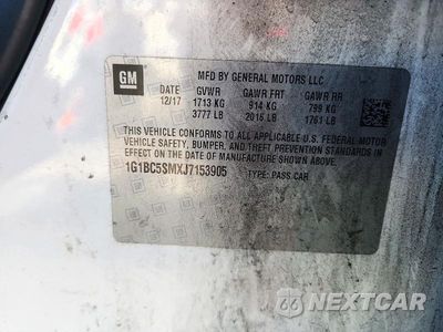 Zdjęcie 12 z 12 samochodu: 2018 CHEVROLET CRUZE LS VIN:1G1BC5SMXJ7153905 - miniatura