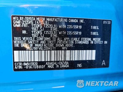 Zdjęcie 14 z 14 samochodu: 2020 TOYOTA RAV4 ADVENTURE VIN:2T3J1RFV6LC094511 - miniatura