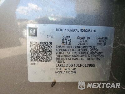 Zdjęcie 12 z 12 samochodu: 2020 CHEVROLET MALIBU LT VIN:1G1ZD5ST0LF013955 - miniatura