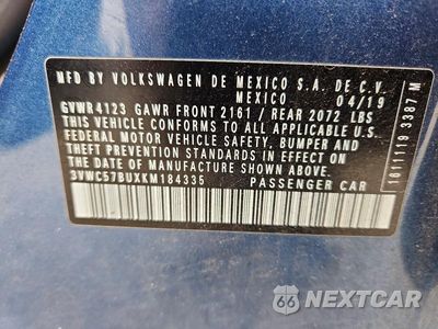 Zdjęcie 12 z 12 samochodu: 2019 VOLKSWAGEN JETTA S VIN:3VWC57BUXKM184335 - miniatura