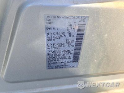 Zdjęcie 13 z 13 samochodu: 2014 NISSAN PATHFINDER PLATINUM VIN:5N1AR2MN3EC640569 - miniatura