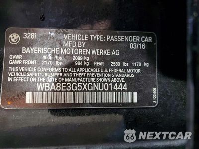 Zdjęcie 13 z 13 samochodu: 2016 BMW 328 XI SULEV VIN:WBA8E3G5XGNU01444 - miniatura