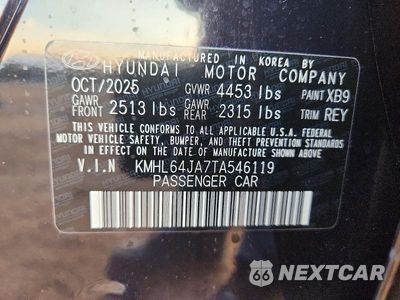 Zdjęcie 12 z 12 samochodu: 2026 HYUNDAI SONATA SEL SPORT VIN:KMHL64JA7TA546119 - miniatura