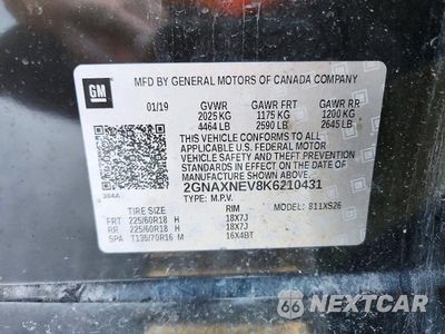 Zdjęcie 13 z 13 samochodu: 2019 CHEVROLET EQUINOX PREMIER VIN:2GNAXNEV8K6210431 - miniatura