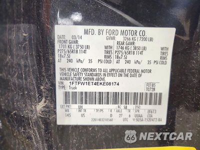 Zdjęcie 12 z 12 samochodu: 2014 FORD F150 SUPERCREW VIN:1FTFW1ET4EKE08174 - miniatura