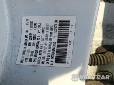 Zdjęcie 12 z 12 samochodu: 2014 HONDA ACCORD EX VIN:1HGCR2F75EA131172 - miniatura