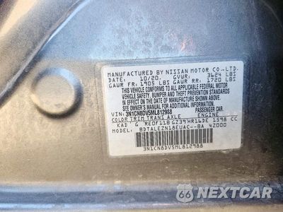 Zdjęcie 12 z 12 samochodu: 2021 NISSAN VERSA S VIN:3N1CN8DV5ML812988 - miniatura
