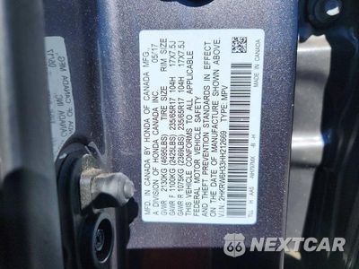 Zdjęcie 13 z 13 samochodu: 2017 HONDA CR-V LX VIN:2HKRW6H33HH212669 - miniatura