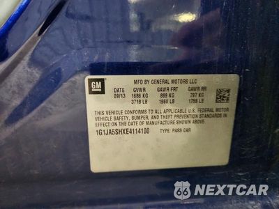 Zdjęcie 12 z 12 samochodu: 2014 CHEVROLET SONIC LS VIN:1G1JA5SHXE4114100 - miniatura