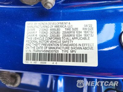 Zdjęcie 13 z 13 samochodu: 2022 HONDA CR-V EX VIN:7FARW1H58NE007920 - miniatura