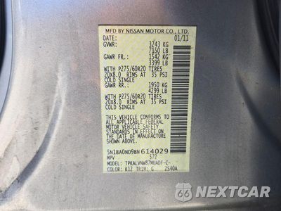 Zdjęcie 13 z 13 samochodu: 2011 NISSAN ARMADA SV VIN:5N1BA0ND9BN614029 - miniatura