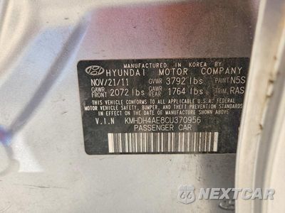 Zdjęcie 12 z 12 samochodu: 2012 HYUNDAI ELANTRA GLS VIN:KMHDH4AE8CU370956 - miniatura