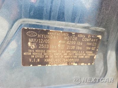 Zdjęcie 13 z 13 samochodu: 2006 HYUNDAI SONATA GLS VIN:KMHEU46C76A088000 - miniatura