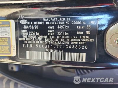 Zdjęcie 13 z 13 samochodu: 2020 KIA OPTIMA LX VIN:5XXGT4L37LG438620 - miniatura