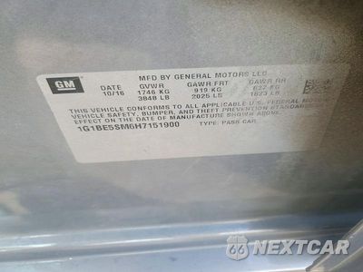 Zdjęcie 12 z 12 samochodu: 2017 CHEVROLET CRUZE LT VIN:1G1BE5SM6H7151900 - miniatura