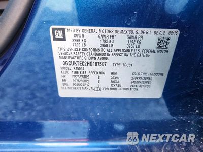 Zdjęcie 12 z 12 samochodu: 2017 CHEVROLET SILVERADO K1500 HIGH COUNTRY VIN:3GCUKTEC2HG187507 - miniatura
