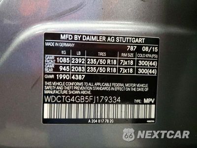 Zdjęcie 13 z 13 samochodu: 2015 MERCEDES-BENZ GLA 250 4MATIC VIN:WDCTG4GB5FJ179334 - miniatura