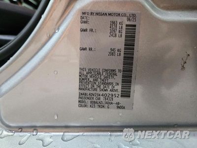 Zdjęcie 12 z 12 samochodu: 2025 NISSAN ALTIMA SV VIN:1N4BL4DV2SN402952 - miniatura