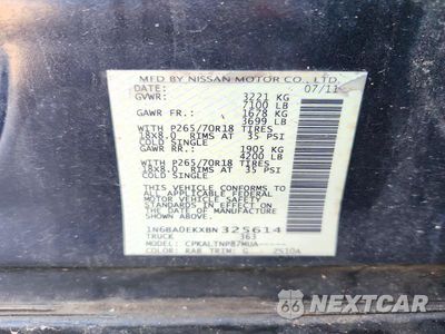 Zdjęcie 12 z 12 samochodu: 2011 NISSAN TITAN S VIN:1N6BA0EKXBN325614 - miniatura