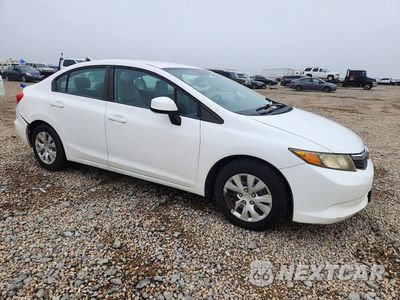 Czwarte zdjęcie samochodu z boku: 2012 HONDA CIVIC LX VIN:2HGFB2F57CH570906 - miniatura
