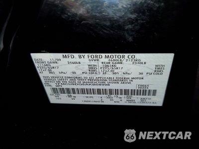 Zdjęcie 14 z 14 samochodu: 2010 FORD ESCAPE XLT VIN:1FMCU9DG5AKB08998 - miniatura