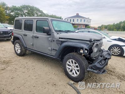 Czwarte zdjęcie samochodu z boku: 2023 JEEP WRANGLER SPORT VIN:1C4HJXDG4PW686714 - miniatura