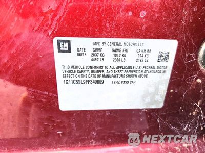Zdjęcie 12 z 12 samochodu: 2015 CHEVROLET MALIBU 1LT VIN:1G11C5SL9FF349009 - miniatura