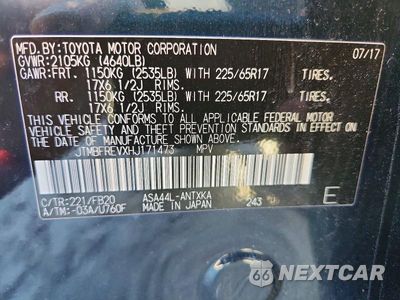 Zdjęcie 13 z 13 samochodu: 2017 TOYOTA RAV4 LE VIN:JTMBFREVXHJ171473 - miniatura