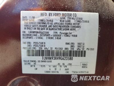 Zdjęcie 12 z 12 samochodu: 2009 LINCOLN MKS VIN:1LNHM93R49G623580 - miniatura