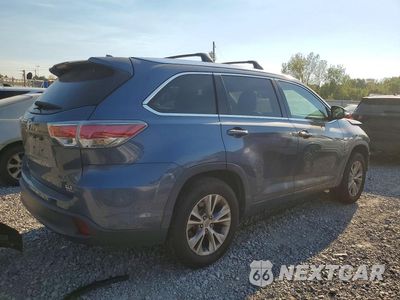 Trzecie zdjęcie samochodu z tyłu: 2014 TOYOTA HIGHLANDER XLE VIN:5TDKKRFH9ES035130 - miniatura