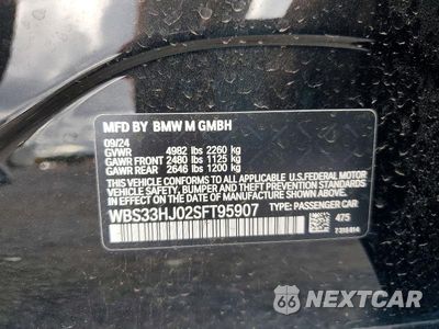 Zdjęcie 12 z 12 samochodu: 2025 BMW M3 COMPETITION VIN:WBS33HJ02SFT95907 - miniatura