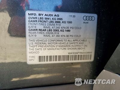 Zdjęcie 14 z 14 samochodu: 2021 AUDI Q5 E PREMIUM PLUS VIN:WA1E2AFY5M2028559 - miniatura