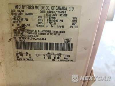 Zdjęcie 12 z 12 samochodu: 2001 FORD F150 VIN:2FTRX18L01CA54464 - miniatura