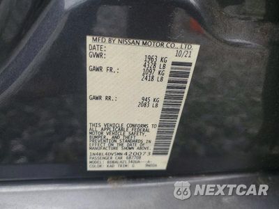 Zdjęcie 12 z 12 samochodu: 2021 NISSAN ALTIMA SV VIN:1N4BL4DV5MN420073 - miniatura