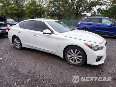 Czwarte zdjęcie samochodu z boku: 2015 INFINITI Q50 PREMIUM VIN:JN1BV7AR8FM418066 - miniatura