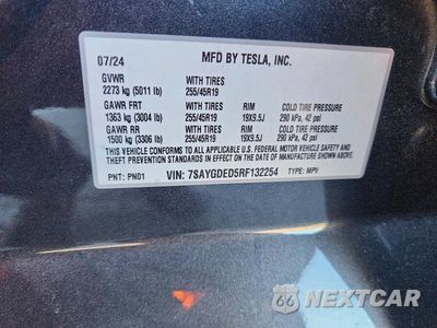 Zdjęcie 12 z 12 samochodu: 2024 TESLA MODEL Y VIN:7SAYGDED5RF132254 - miniatura