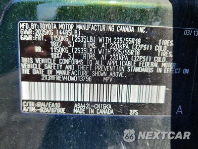 Zdjęcie 13 z 13 samochodu: 2013 TOYOTA RAV4 LIMITED VIN:2T3YFREV4DW013796 - miniatura